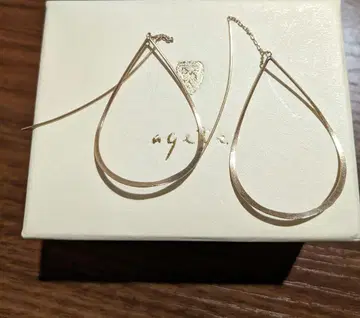 agete 드롭 아메리칸 귀걸이 K10