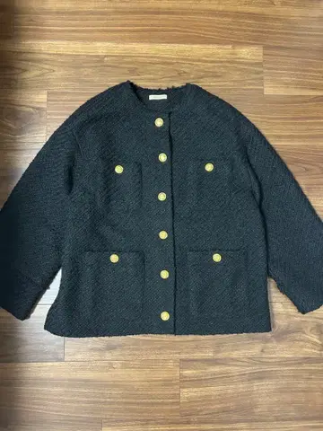 라운지 드레스 트위드 자켓