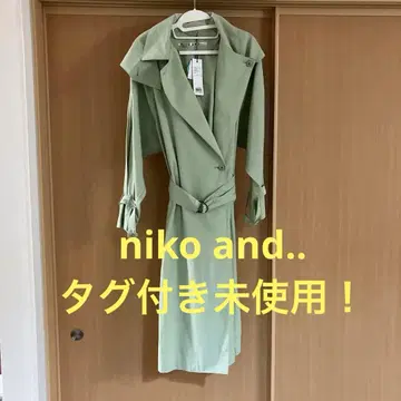 니코앤드 - 라이트 그린 마 혼방 샴브레이 코트 프리 사이즈