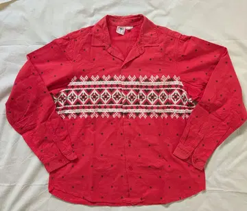 Reminiscence 눈꽃 패턴 프린트 플란넬 셔츠 80's