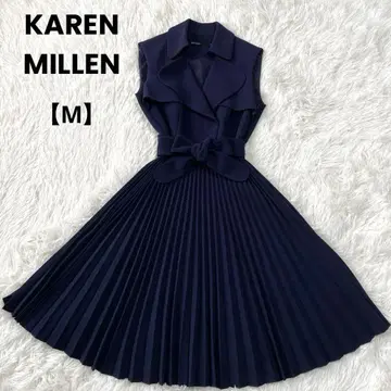 카렌 밀렌 [ M ] 허리 리본 플리츠 스커트 원피스 컨디션 최상