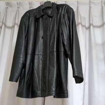 [ BF SALE ] ing 남녀 공용 소가죽 블랙 가죽 자켓 LL