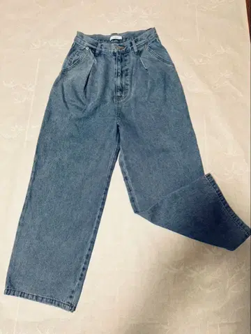 strata 에스트라 하이웨스트 턱 청바지 와이드 XS