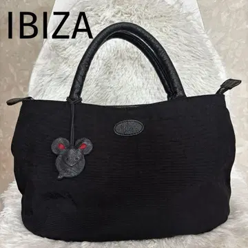 IBIZA 이비사 핸드백 블랙 포켓 마우스 참 포함