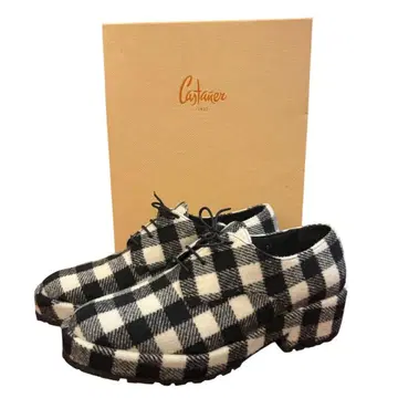 미사용 새상품 카스타니에르 옥스퍼드 체크 신발