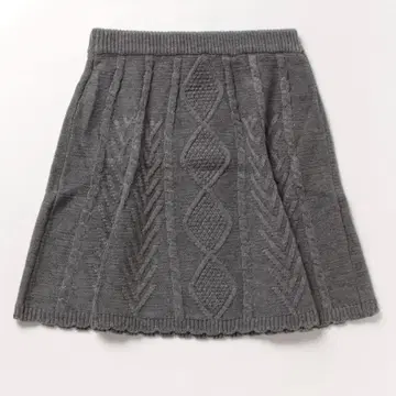 케이블 니트 플레어 스커트 le reve vaniller