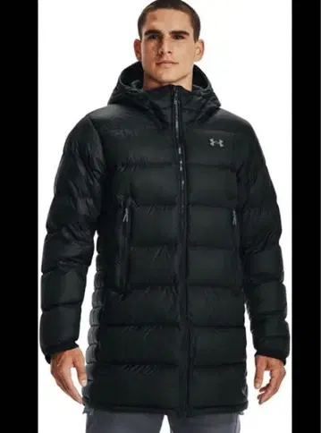 [ UNDER ARMOUR ] 후드 부착 다운 자켓 벤치 코트 XXL