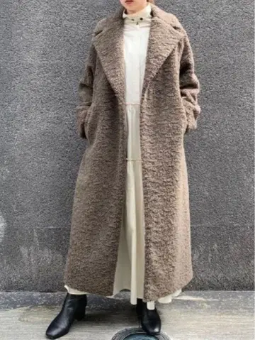 21AW CASA FLINE 보아 울 롱 코트 카사플라인