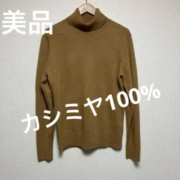 새상품급 UNIQLO 유니클로 캐시미어 터틀넥 브라운 M