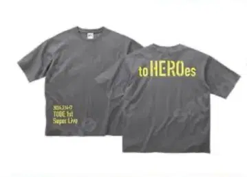 toHEROs 1stSuperLive 티셔츠 그레이 Number i