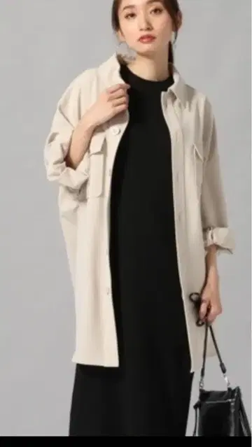 지나시스 빅 셔츠 원피스 코트