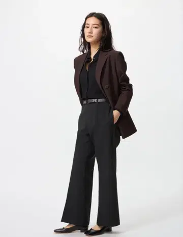 유니클로 스마트 플레어 팬츠 짧은 기장