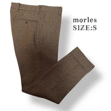 [ 컨디션 최상 ] morles 건클럽 체크 노턱 테이퍼드 S 사이즈