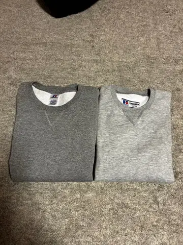 그레이 라이트 그레이 2세트 러셀 맨투맨