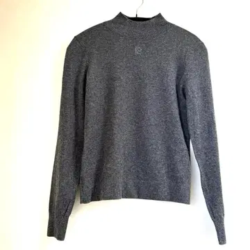 피에르가르뎅 그레이 하이넥 스웨터 좋은 울, 캐시미어, 실크