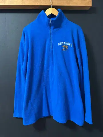 칼리지 구제 의류 켄터키 대학 하프 지퍼