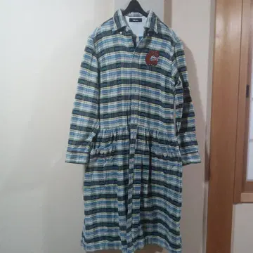 네넷 체크 무늬 셔츠 원피스