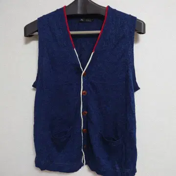 MEN'S MELROSE 네이비 린넨 100% 베스트 S