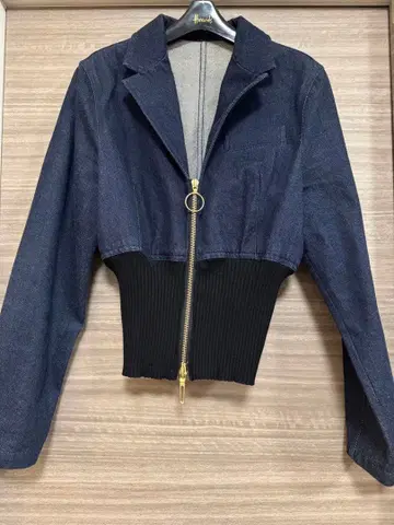 AKANEUTSUNOMIYA 아카네우츠노미야 데님 크롭 자켓