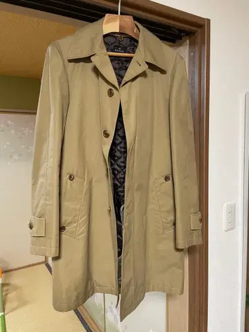 폴스미스 베이지 스텐카라 코트 퀼팅 안감