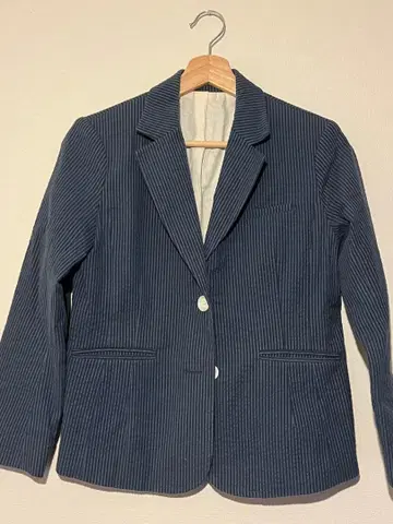 URBAN RESEARCH DOORS 네이비 스트라이프 블레이저