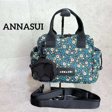 새상품급 ANNA SUI 꽃무늬 숄더백 그린 계열 현행 모델 2웨이