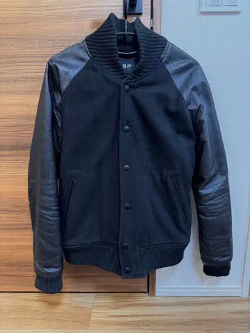 LHP/바시티 자켓/소가죽/MA-1/블랙/가죽