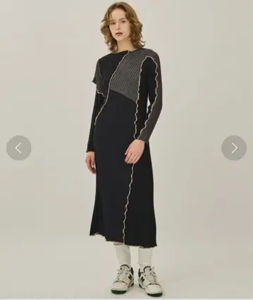 PUBLIC TOKYO 리브 니트 원피스