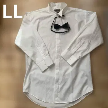 포멀 턱시도 셔츠 윙카라 나비 넥타이 포함 LL