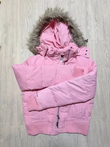 아바클로 다운 자켓 여성용 핑크 L 충전솜