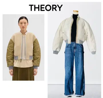 새상품 THEORY PROJECT 띠어리 리버서블 블루종 자켓
