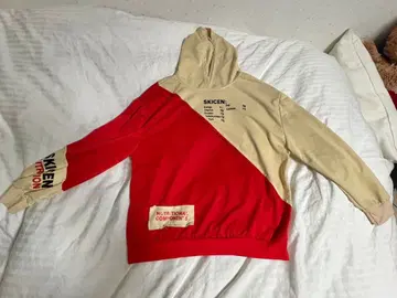 SKICEN 좌우 비대칭 디자인 후드티 XL