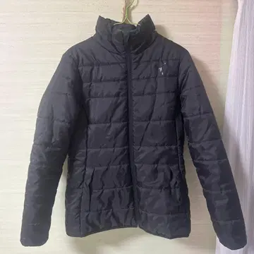 블랙 퀼팅 다운 자켓