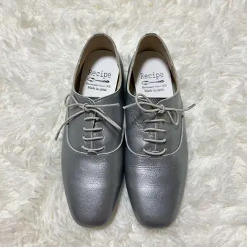 [컨디션 최상] [recipe] 레이스업 슈즈 실버 23.5cm