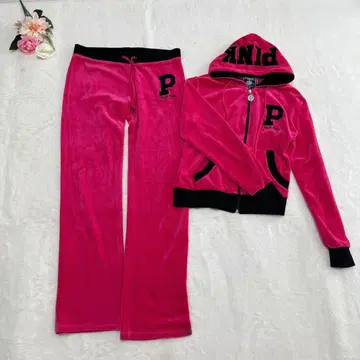 빅토리아 시크릿 핑크 Y2K 벨로아 세트 헤이세이 갸루