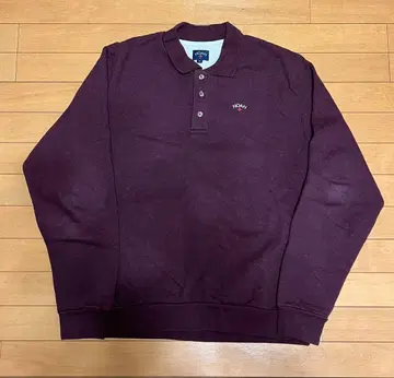 Noah NYC Burgundy Fleece Polo 플리스 피케 셔츠