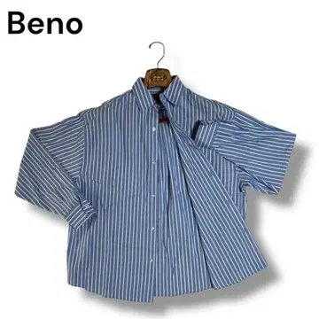 Beno 파랑 화이트 스트라이프 오버 사이즈 루즈 빅 클린