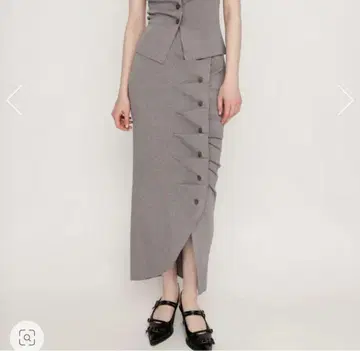 SLY 프론트 버튼 니트 스커트