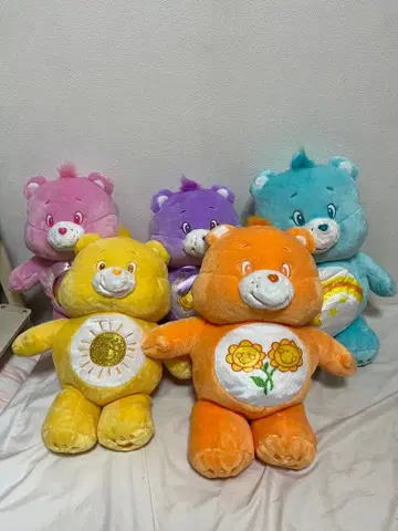 케어베어 봉제 인형 세트 컬러풀