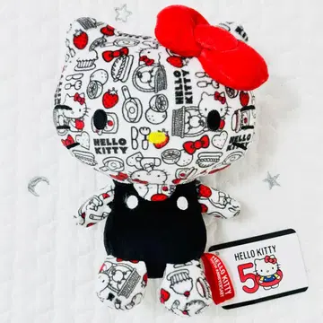 50주년 헬로키티 앉은 봉제 인형 산리오