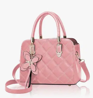 핑크 퀼팅 숄더백
