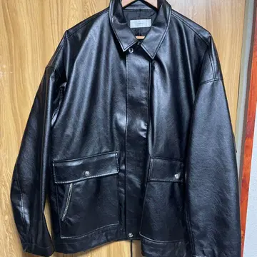 ADRER 가죽 자켓 블랙