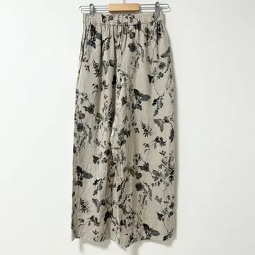 새상품급 카구레 린넨 프린트 이지 팬츠 와이드 팬츠 꽃무늬