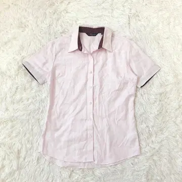 BRICK HOUSE 반팔 셔츠 여성용 면 100% 핑크 광택