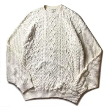 [ 90s ] USA Comfort Knits 피셔맨 니트 내추럴