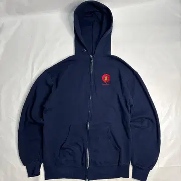 초레어 미스터 피넛 로고 자수 풀 집업 후드티 L