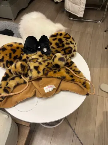 레오파드 무늬 미니 귀도리 모자 도쿄 디즈니 리조트