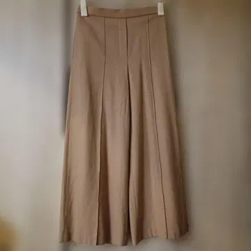 띠어리 카멜 와이드 팬츠 허리밴딩 S 사이즈