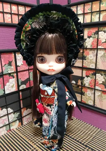 [몽인옥 고후쿠점] 브라이스 기모노 후리소데 시크한 보닛 기모노 세트