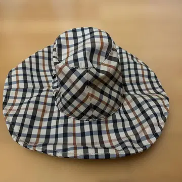 닥스 런던 DAKS 와이드 챙 모자 햇 체크 무늬